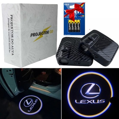 JUEGO REGALO DIOPARA LUMINOSO LED LOGOTIPO PRZOJEKTOR PARA AUTO LEXUS RX UX IS ES LS GX RC CT LC  