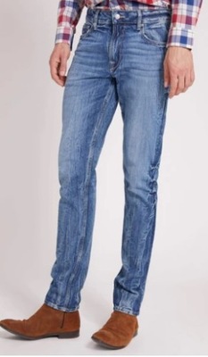 GUESS bawełniane spodnie męskie slim tapered 36