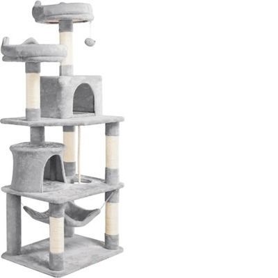 DRAPAK DLA KOTA wysoki, słupek do drapania, wieża Yaheetech jasnoszary