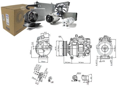 NIS89384 КОМПРЕССОР КОНДИЦИОНЕРА AUDI A4 1.6-3.0 11