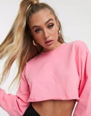 RÓŻOWA DMASKA BLUZA KRÓTKA 40