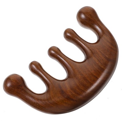 Hebanowy grzebień do masażu grzebienie drewniany korpus masażu