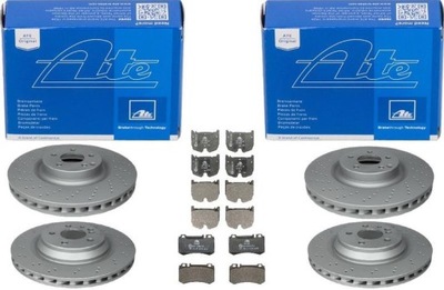 Ate гальмівні диски+ гальмівні колодки перед+ задня mercedes s55 amg w220 cl55 amg c215 360+330mm фото №1