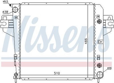 A9619C NISSENS RADUADOR DEL MOTOR CONVIENE DO: JEEP CHEROKEE, LIBERTY 3.7 09.0  