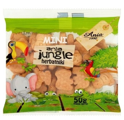 ANIA Herbatniki Mini Jungle 50g