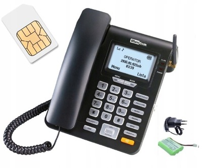 TELEFON dla seniora komórkowy STACJONARNY NA KARTĘ SIM MAXCOM MM28D biurowy