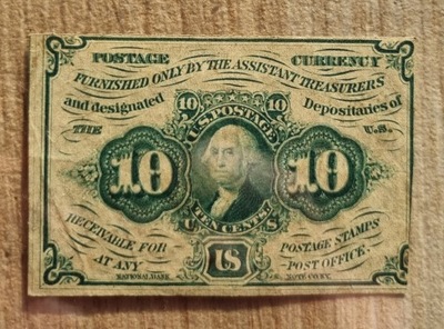 Banknot USA 1862r 10 centów