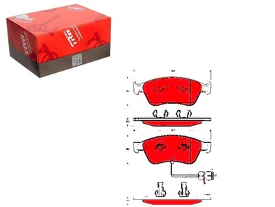 Trw комплект тормозных колодок тормозных trw, gdb1598 фото №1