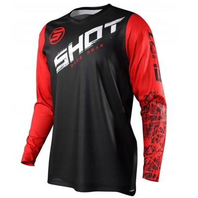 SHOT RACING MARŠKINĖLIAI CROSS ENDURO JERSEY DEVO SLAM RAUDONAS XL 