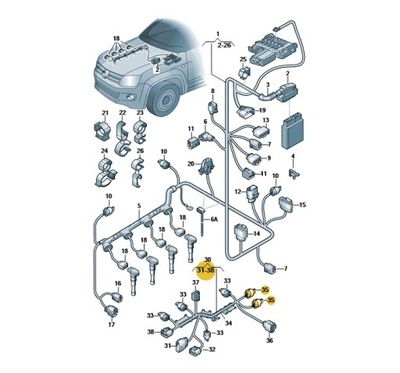 Цоколь разъёмы volkswagen oe: 4h0973703 фото №1