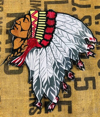 Indian Indianin Piuropusz naszywka na plecy duża n