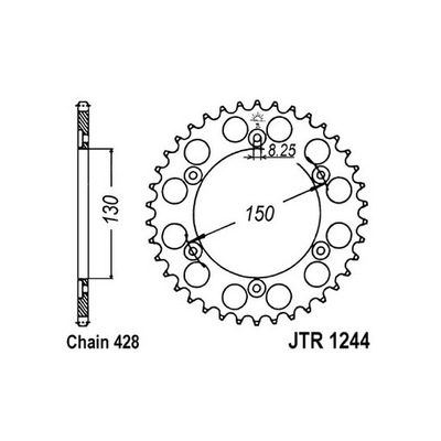 JT ЗУБЧАТКА ЗАДНЯЯ JT JTR1244,54