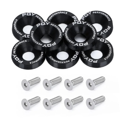 8Pcs M6 Car Modified Hex Fasteners Fender Was 