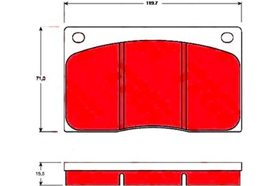 Trw комплект тормозных колодок ham. перед jaguar xj, xjsc фото №1