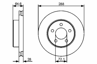 BOSCH DISCOS DE FRENADO 2 PIEZAS PARTE DELANTERA JEEP CHEROKEE LIBERTY 2.4-3.7  