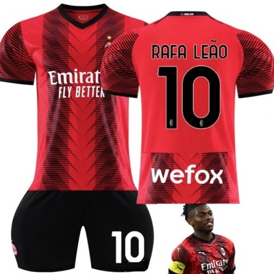 DRES KOMPLET PIŁKARSKI RAFAEL LEAO AC MILAN WZORY ROZMIARY NOWY SEZON