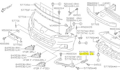 Напрямна бампера subaru brz toyota gt86 перед лівий фото №1