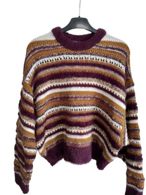 MARKS&SPENCER SWETER CIEPŁY ZDOBIONY 44