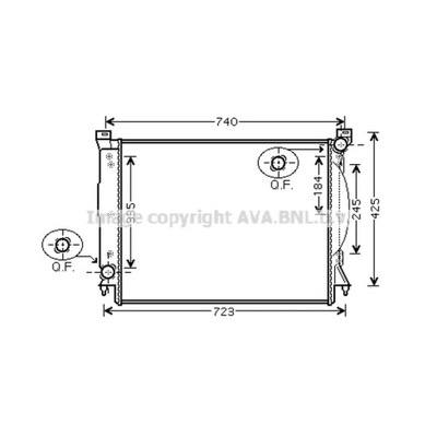 CHLODNICA, SISTEMA DE REFRIGERACIÓN DEL MOTOR AVA QUALITY COOLING AIA2245  