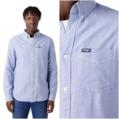 WRANGLER LS 1 PKT BUTTON DOWN MĘSKA KOSZULA MATERIAŁOWA MATERIAŁ XL