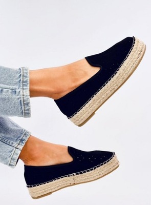 Espadryle ażurowe RIGOIS BLACK 36