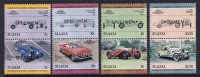 ST. LUCIA ** Mi 652-59 samochody SPECIMEN