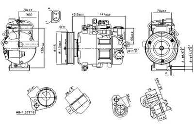 NISSENS KOMPRESORIUS KONDICIONAVIMO AUDI A4 ALLROAD B8 A4 B6 A4 B7 A4 B8 