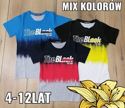 T-SHIRT KOSZULKA CHŁOPIĘCA HB-2222 ŻÓŁTA 110-116