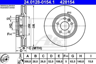 DISCO FRENOS PARTE DELANTERA FORD GALAXY 1.6-2.3 2006-2015  