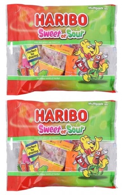 2x Pyszne Żelki Haribo Mini Sweet Sour 2x 350g