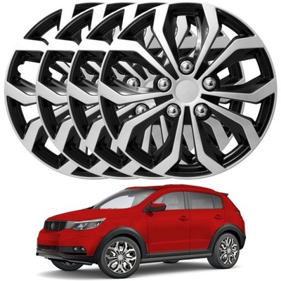 КОЛПАКИ 15'' ЦЕЛЫЕ УНИВЕРСАЛЬНЫЕ 4 ШТУКИ SEAT SKODA AUDI VW BMW OPEL FORD фото