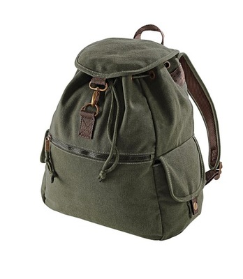 PLECAK PŁÓCIENNY VINTAGE CANVAS QUADRA VINTAGE MILITARY GREEN