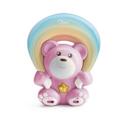 Chicco Rainbow Sky Miś z projektorem Różowy