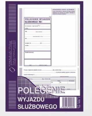 Polecenie wyjazdu służbowego 505-3