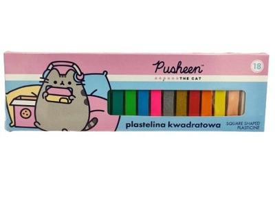 Pusheen Plastelina kwadratowa 18 kolorów