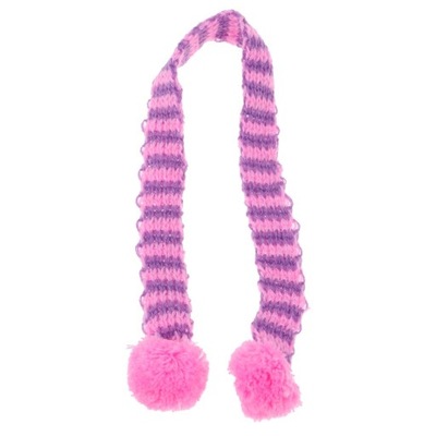 Cute Knitted Wool Sweater Scarf Winter Outfit Pink