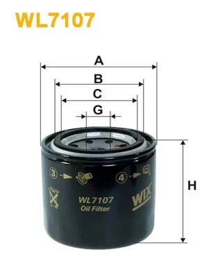 WIX FILTERS WL7107 ФІЛЬТР МАСЛА WIX (FIL557)