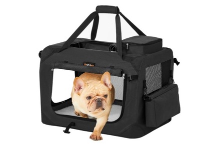 Transporter dla psa 50x35x35 cm czarny bagażnik dla psa