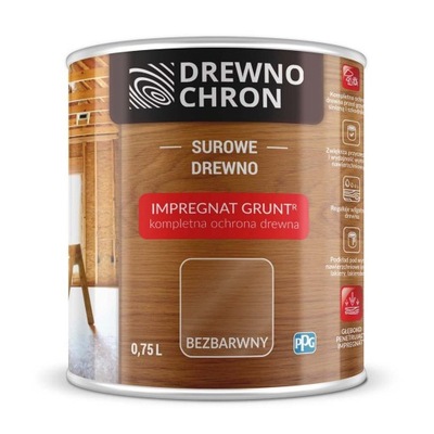 DREWNOCHRON Impregnat gruntujący do drewna BEZBARWNY 750 ml