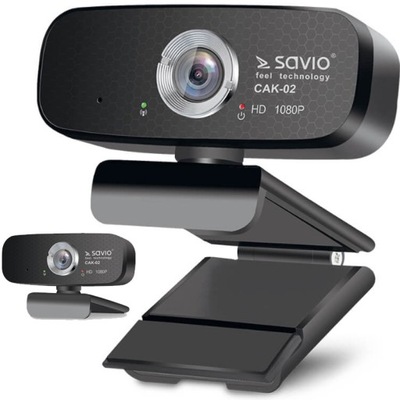 Kamera internetowa Full HD 1920 x 1080 SAVIO CAK-02 USB PC MIKROFON WEBCAM