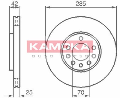 DISCOS DE FRENADO PARTE DELANTERA KAMOKA 1032382  