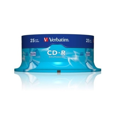 CD-R 700MB 52X VERBATIM CAKE 25szt