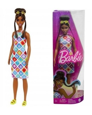 Barbie Fashionistas. Lalka w sukience HJT07