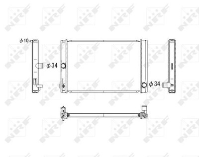 NRF 53764 CHLODNICA, SISTEMA AUŠINIMO VARIKLIO 