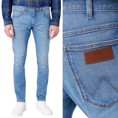 Wrangler BRYSON SKINNY Halt RURKI BLUE DżINS W34 L34