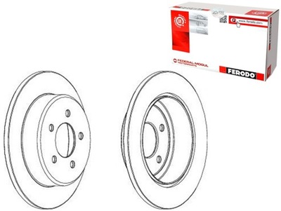 FERODO DISCOS DE FRENADO 2 PIEZAS CHRYSLER VOYAGER 3  