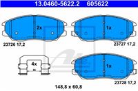 ATE ZAPATAS DE FRENADO PARTE DELANTERA HYUNDAI TERRACAN 03-06 HYUNDAI EQUUS  