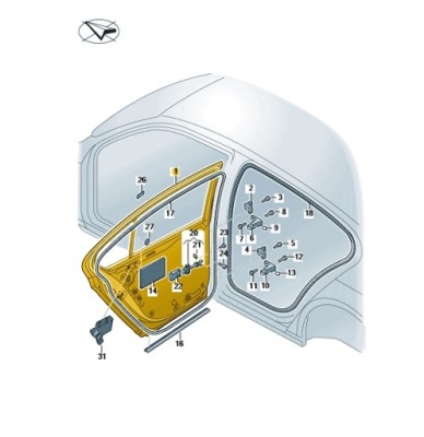 Дверь правый задняя do покраска volkswagen passat b8 variant оригинал оригинальный номер фото №1