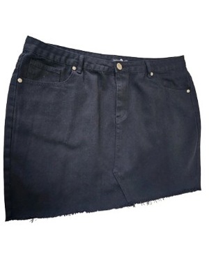 Boohoo spódnica mini czarna jeansowa maxi 48