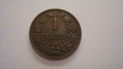 Moneta 1 krajcar 1881 Austria